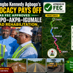 Hon. Angbo Kennedy Agbogo’s Advocacy Pays Off as FEC Approves Otukpo–Akpa–Igumale Road Rehabilitation