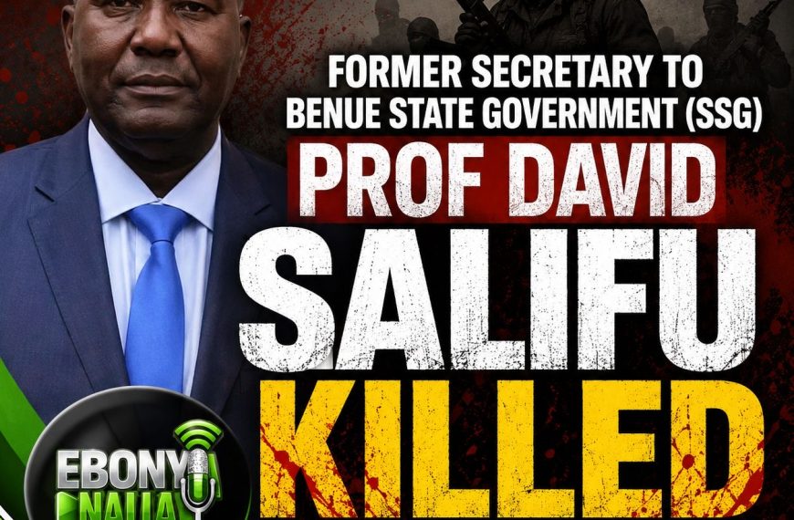BREAKING:Former Benue SSG, Prof. David Salifu, Reportedly K1lled by Suspected Armed Herders