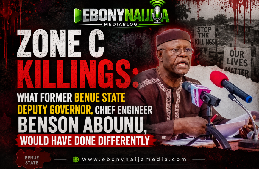 ZONE C KILLINGS: Former Benue State Deputy Governor, Chief Engineer Benson Abounu, What we Should Do Differently