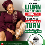 Hon. Amb. Lilian Adoyi-Ofiebor Joins PDP, Declares It Is Ohimini’s Turn for Federal Representation