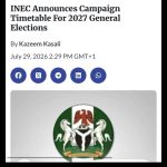 Fact Check: Has INEC Officially Published the Final List of Candidates for the 2027 General Elections?