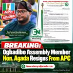 BREAKING: Ogbadibo Assembly Member Hon. Agada Resigns From APC