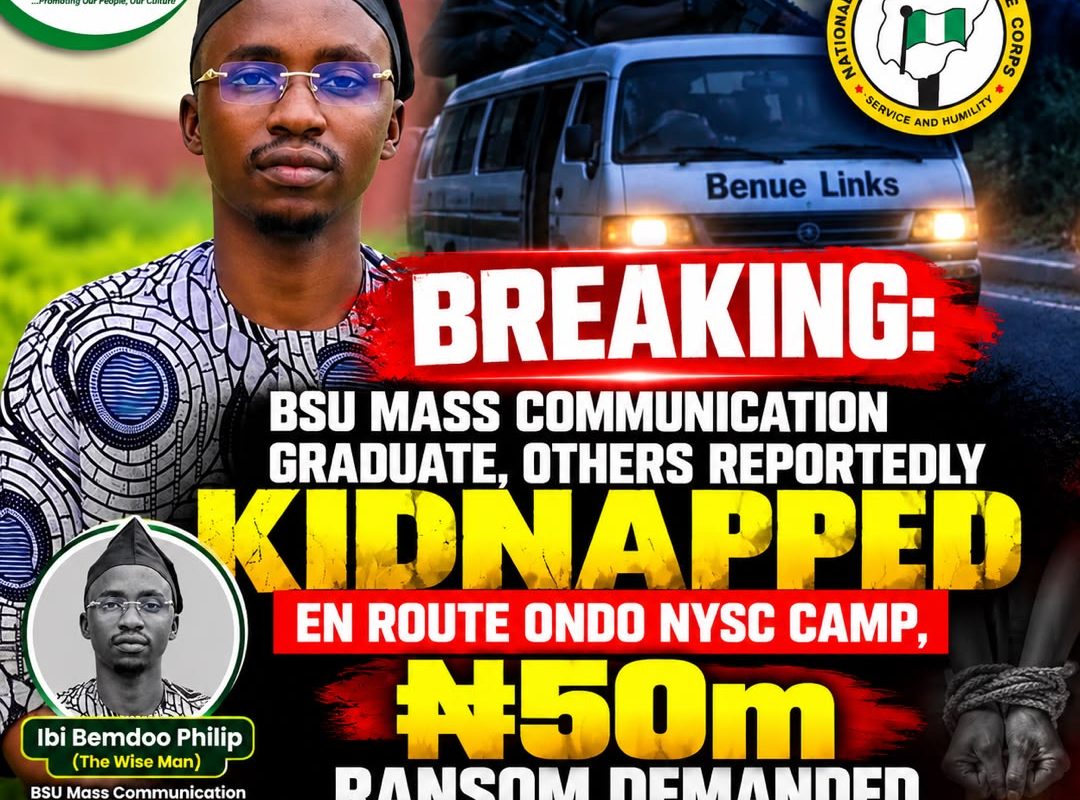 BREAKING: BSU Mass Communication Graduate, Others Reportedly Kidnapped En Route Ondo NYSC Camp, ₦50m Ransom Demanded